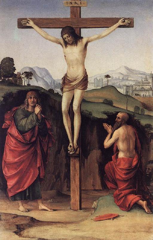 FRANCIA, Francesco Crucifixion with Sts John and Jerome de